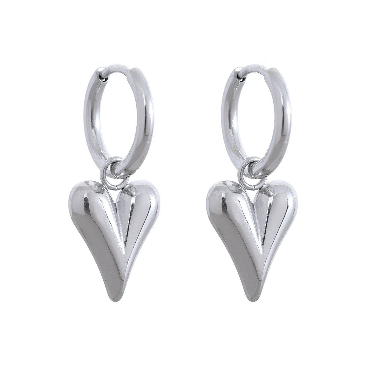 Yhpup Temperament Heart Pendant Chain Necklace for Women Stainless Steel Stylish Choker 18 K Jewelry Waterproof Party Gift