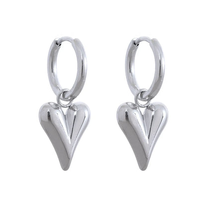 Yhpup Temperament Heart Pendant Chain Necklace for Women Stainless Steel Stylish Choker 18 K Jewelry Waterproof Party Gift