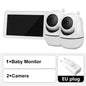 5 Inch Video Baby Monitor With Pan Tilt Camera 2.4G Mother Kids Surveillance PTZ Video Cams Temperture Display Home Security Cam