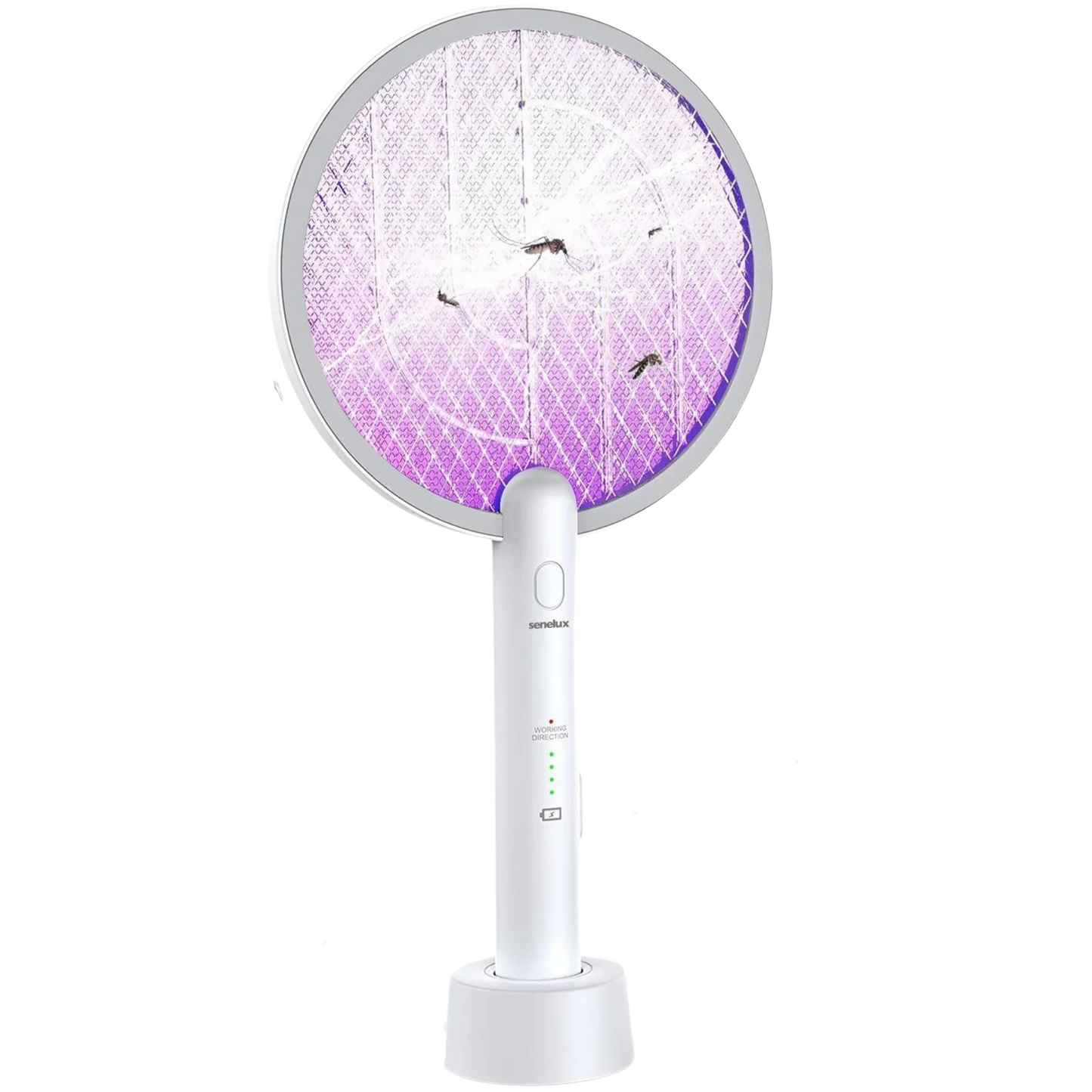 Senelux Electric Fly Swatter, Bug Zapper 2in-1 Racket Fly Killer USB Rechargeable Fly Zapper