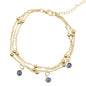 Sevda Evil Eye Chain Anklet | 18K Gold Plated