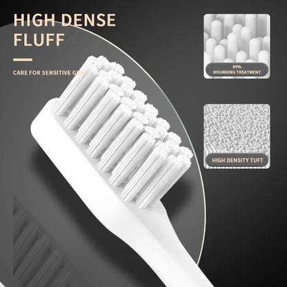 Jianpai Brosse à dents électrique acoustique classique noire et blanche pour adulte, 5 modes, chargement USB, étanche IPX7, électrique acoustique