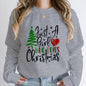 Just A Girl Who Loves Christmas Print Pullovers Women Fashion Pure Color Round Neck Hoodless Sweatshirt Autumn Winter Sweatshirt