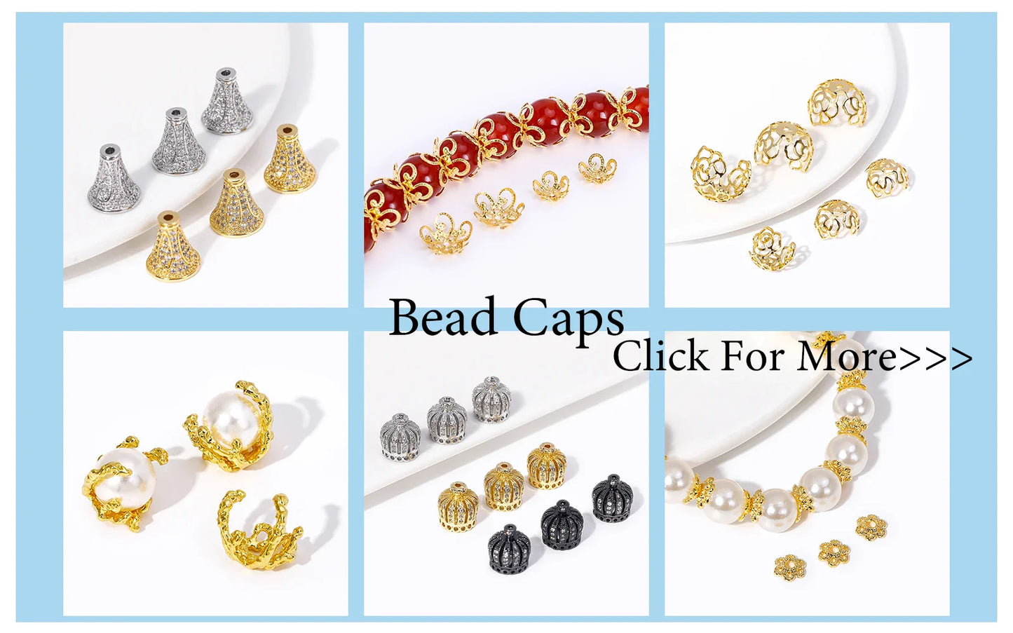 18K Gold Plated Separators For Bead,Spacers Beads For Jewelry Making,Brass Metal Round Beads,DIY Bracelets/Necklace Accessories