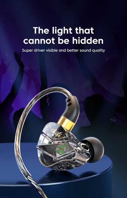 OLAF 3.5mm Jack Type C Plug Wired Headphones HIFI Bass Earphone in-Ear Headset Gamer Handsfree Earbuds For Xiaomi Huawei Samsung