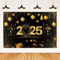 2025 Happy New Year Backdrops for Christmas Photography Decor Background Fireworks Celebrate Party Family Poster Photo Props