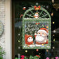 2024 Christmas Window Stickers Santa Claus Xmas Tree Cartoon Glass Decal Merry Christmas New Year Holiday Decorations for Home