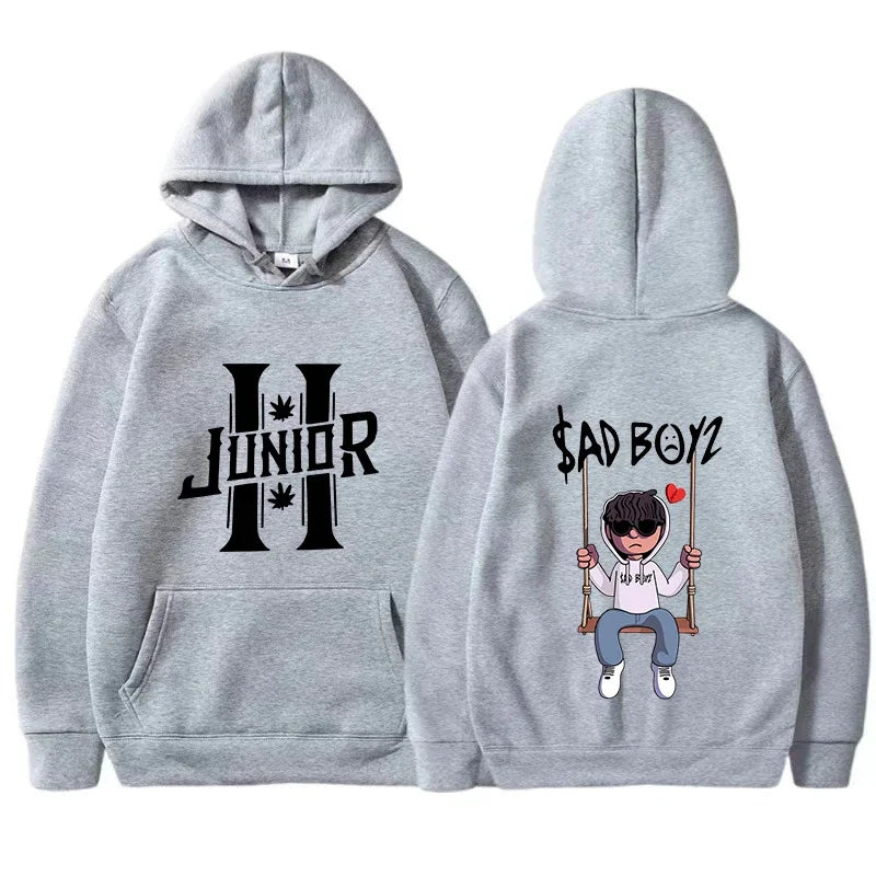 Spring Men's Hoodies Junior H Sad Boys Harajuku Girls Hip Hop Pullover Fancy Music Gift Casual Loose Comfortable Sweatshirt