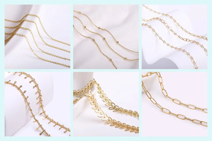 18K Gold Plated Separators For Bead,Spacers Beads For Jewelry Making,Brass Metal Round Beads,DIY Bracelets/Necklace Accessories