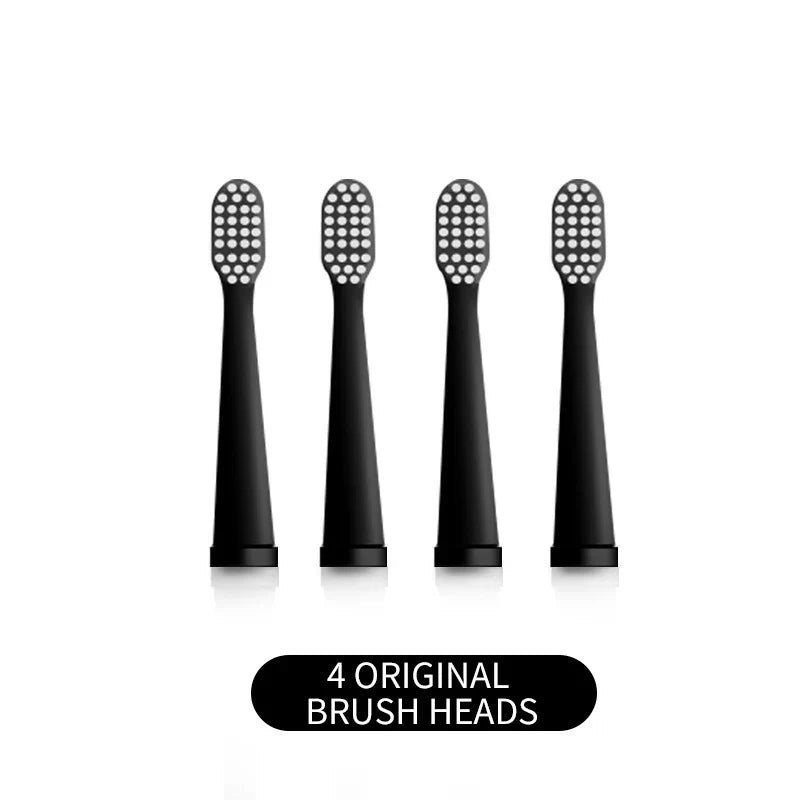 Jianpai Brosse à dents électrique acoustique classique noire et blanche pour adulte, 5 modes, chargement USB, étanche IPX7, électrique acoustique