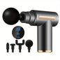 Mini Portable Fascia Massage Gun Electric Percussion Pistol Massager Body Relaxation LED Touch Screen 4Massage Head Holiday Gift