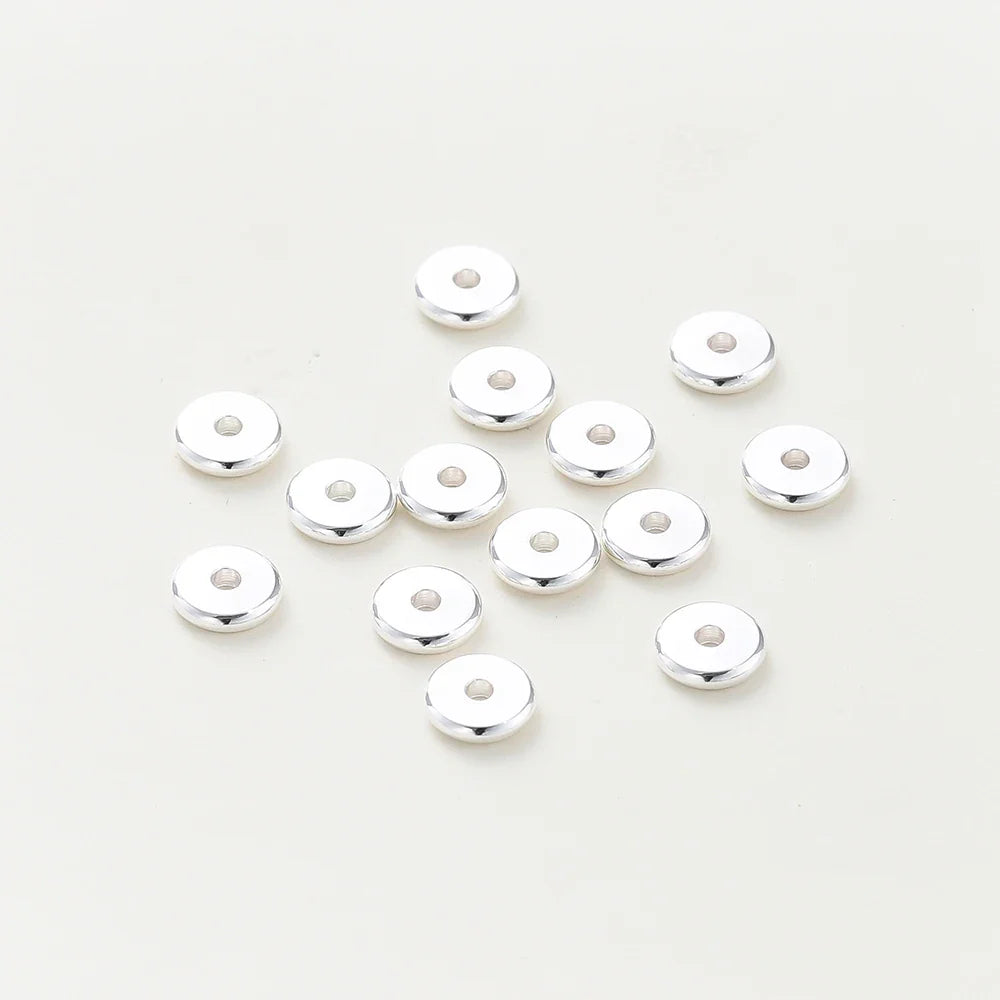 14K/18K Gold Plated 10-30Pcs 3/4/5/6/8mm Spacer Beads for DIY Necklace Bracelet Jewelry Making Supplies Accessories Wholesale