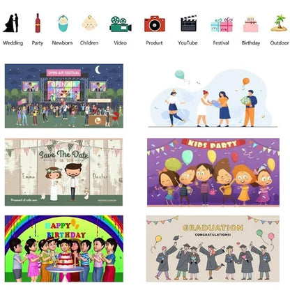 2025 Happy New Year Backdrops for Christmas Photography Decor Background Fireworks Celebrate Party Family Poster Photo Props