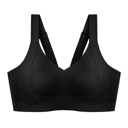 Women's Seamless Underwear, Thin Style, Large Breasts, Small Breasts, No Wires, Pull-up And Anti-sagging Large Size Bra