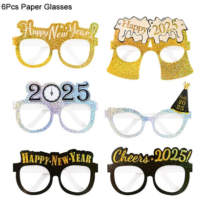 2025 Crown Number Foil Balloons Happy New Year Eve Party Decoration Photo Booth Props Supplies Christmas Home Decor Navidad 2024