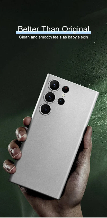 UltraThin 0.3mm shockproof transparent Outer case For Samsung Galaxy S24 Ultra Plus Solid Color Clear Frosted Matte PP Hard Case