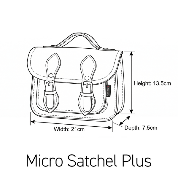 Handmade Leather Micro Satchel - Lilac Grey