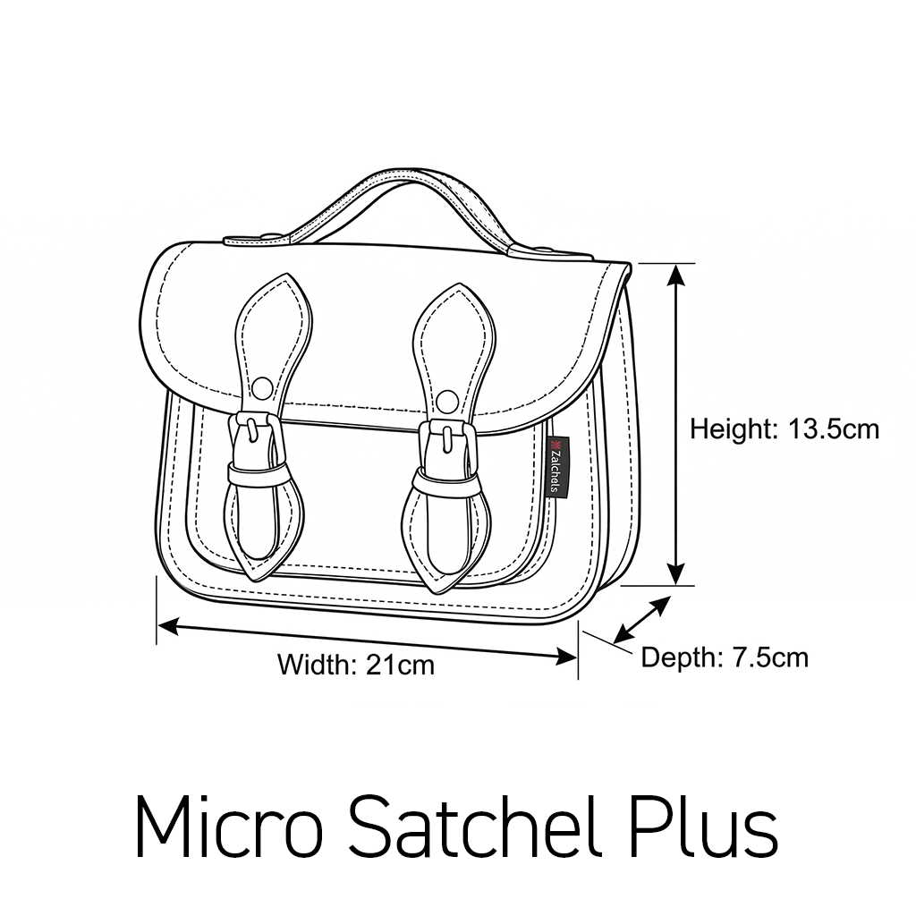Handmade Leather Micro Satchel - Purple