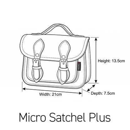 Handmade Leather Micro Satchel - Purple