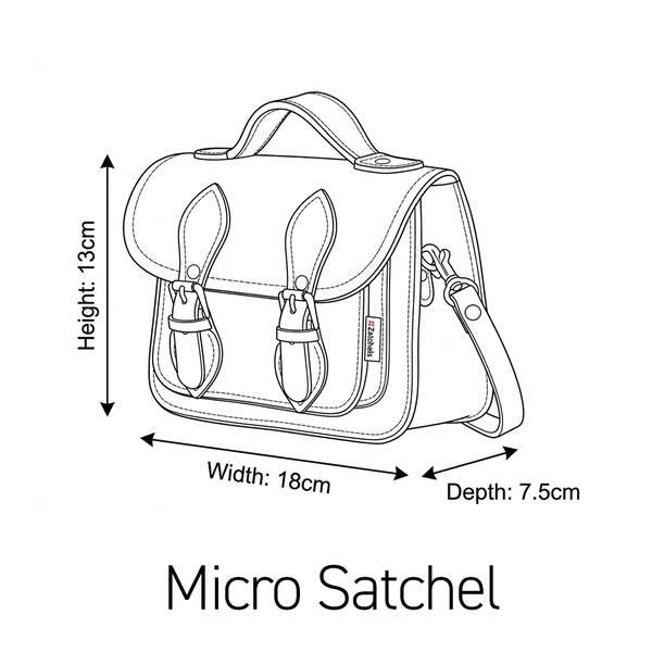 Handmade Leather Micro Satchel - Pastel Daffodil Yellow