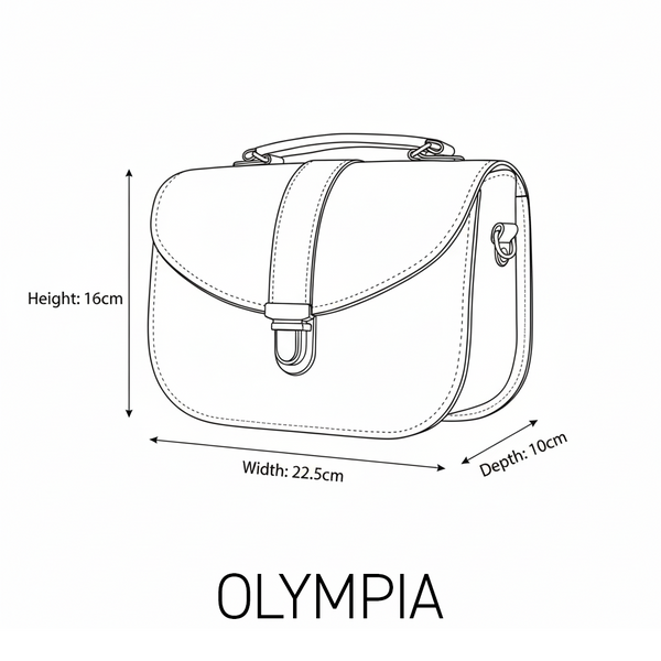 Olympia Handmade Leather Bag - Magenta