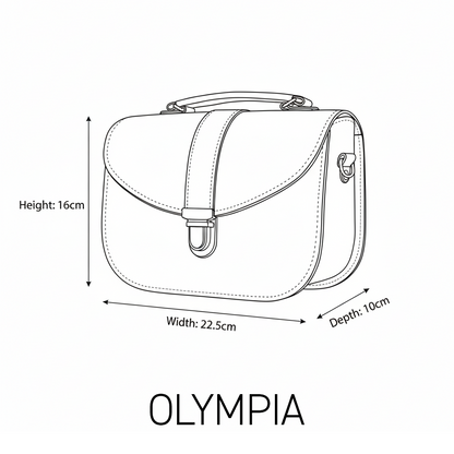 Olympia Handmade Leather Bag - Ghost Grey