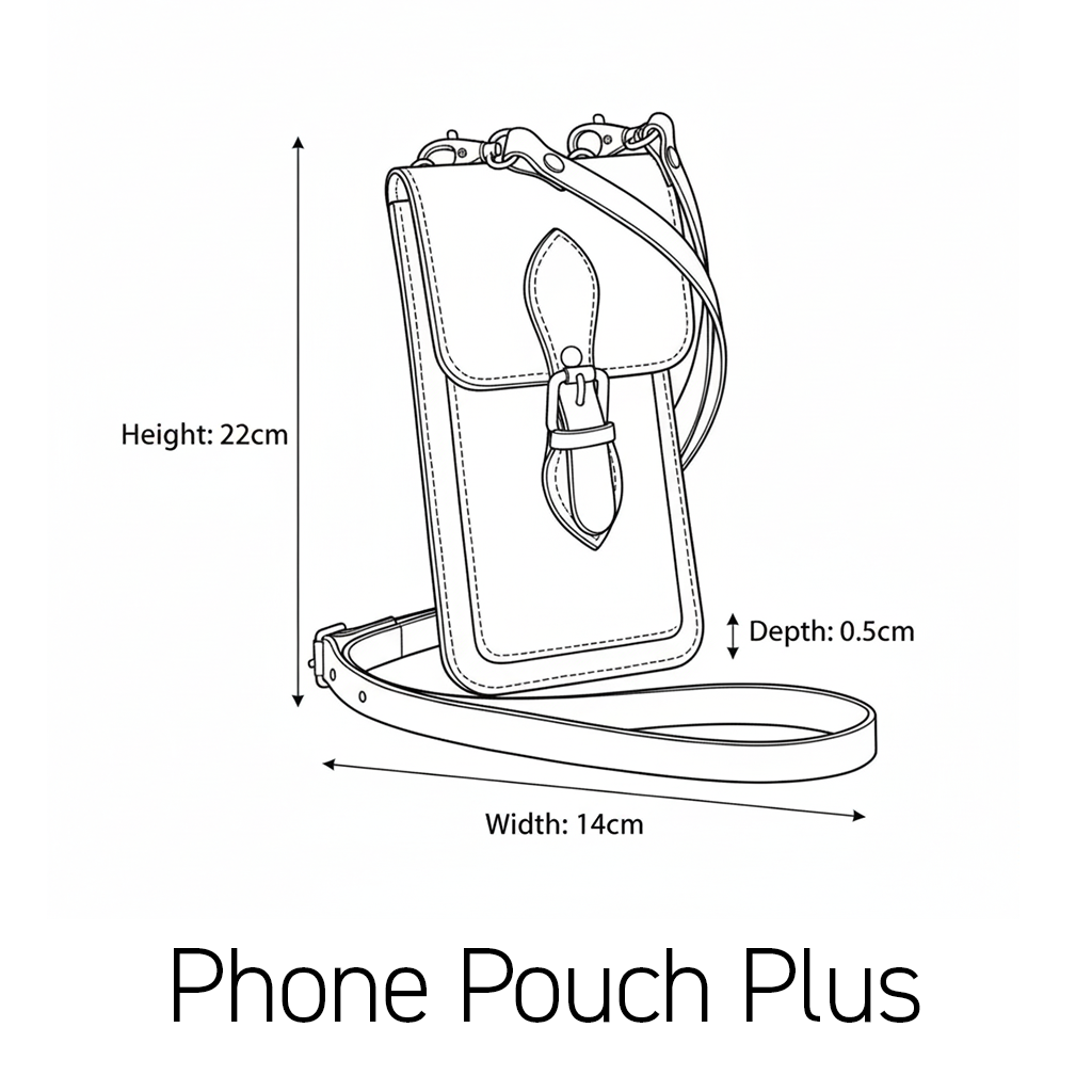 Pochette de téléphone portable en cuir faite main Plus - Kaléidoscope automnal