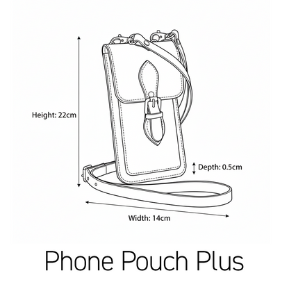 Pochette de téléphone portable en cuir faite main Plus - Kaléidoscope automnal