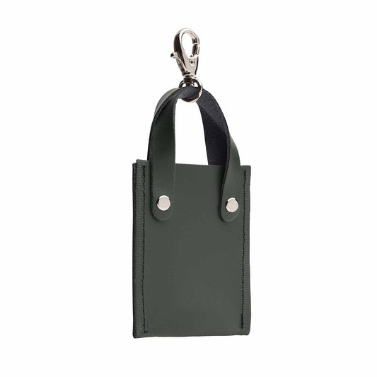 Breloque mini cabas - Vert lierre