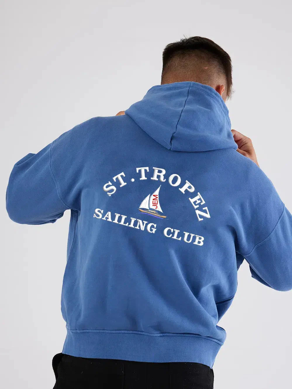 St Tropez Heavyweight Hoodie Blue