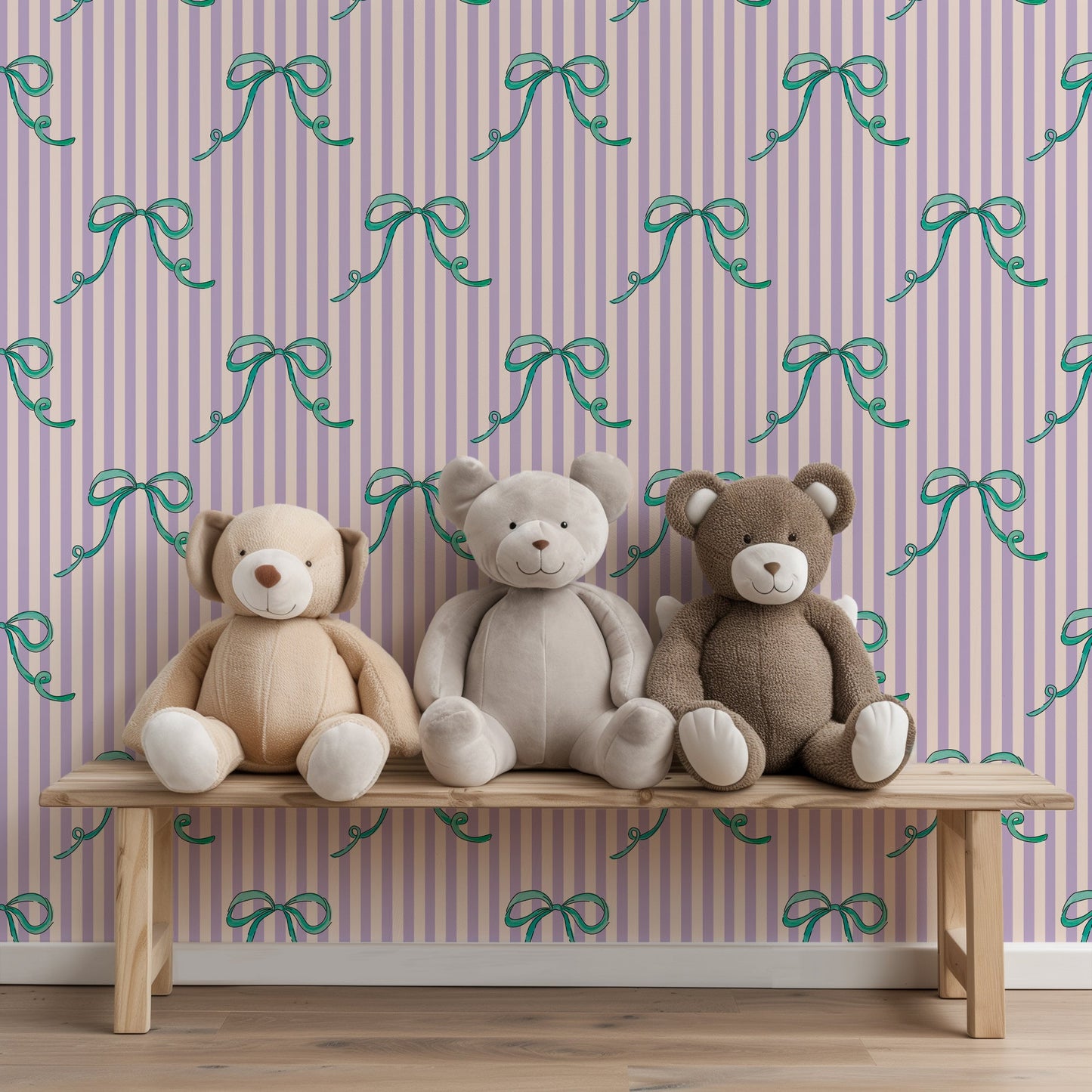 PIROUETTE LAVENDER CREAM WALLPAPER