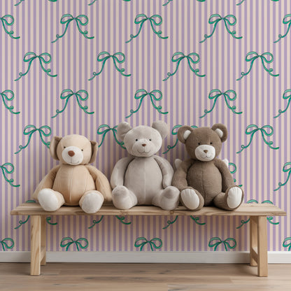 PIROUETTE LAVENDER CREAM WALLPAPER