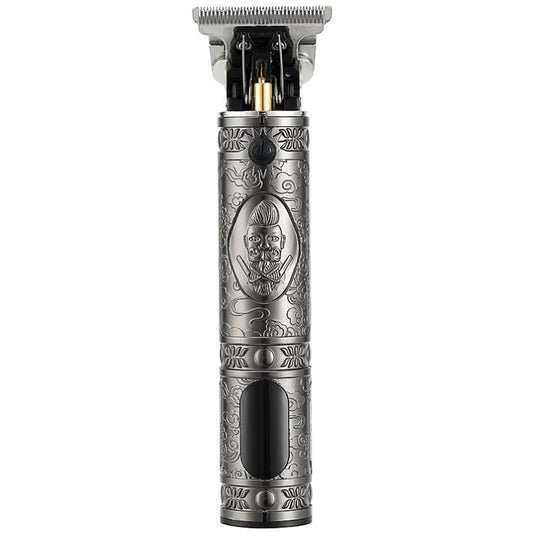 VGR V-228 5W USB Retro Engraving Hair Clipper with LED Digital Display (Silver)