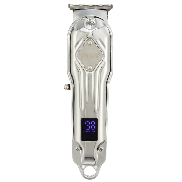 VGR V-261 8W USB Metal Professional Hair Clipper with LED Digital Display (Silver)
