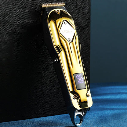VGR V-261 8W USB Metal Professional Hair Clipper with LED Digital Display (Silver)