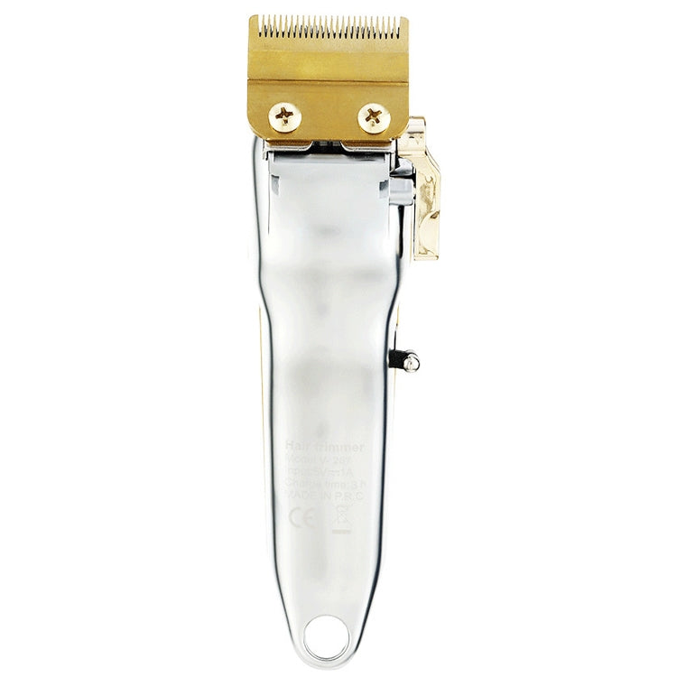 VGR V-267 10W USB Metal Hair Clipper with LED Digital Display & 5 Gears Adjustment (Silver)
