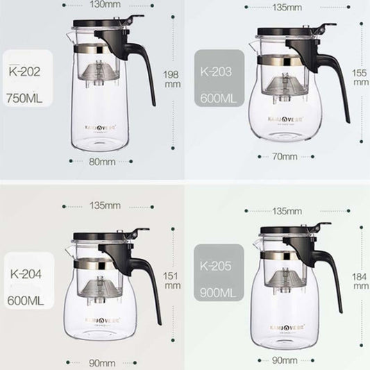 KAMJOVE Elegant Cup Bubble Teapot Office Flower Teapot Heat-resistant Glass Tea Set, Model:K-200 400ML