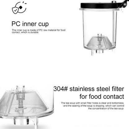 KAMJOVE Elegant Cup Bubble Teapot Office Flower Teapot Heat-resistant Glass Tea Set, Model:K-203 600ML