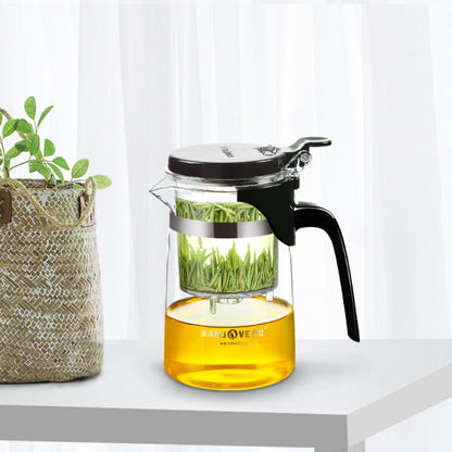 KAMJOVE Elegant Cup Bubble Teapot Office Flower Teapot Heat-resistant Glass Tea Set, Model:K-203 600ML