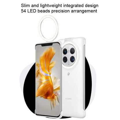 For HUAWEI Mate 50 Pro Original HUAWEI Ring Flash Smart Phone Case(White)