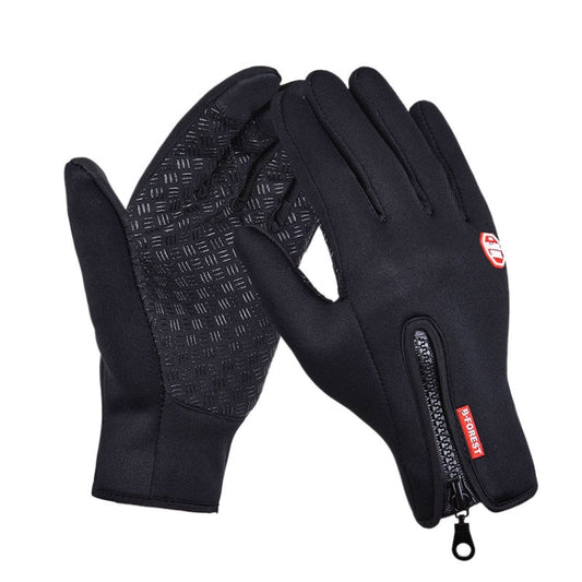Gants de Vélo Chauds et Doux en Cuir Hiver pour Hommes Femmes, Randonnée, Sports de Plein Air, Taille: S (Bleu)