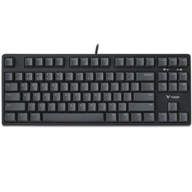 Clavier de jeu mécanique filaire de bureau Rapoo V860, Spécifications: 87 touches (interrupteurs verts)