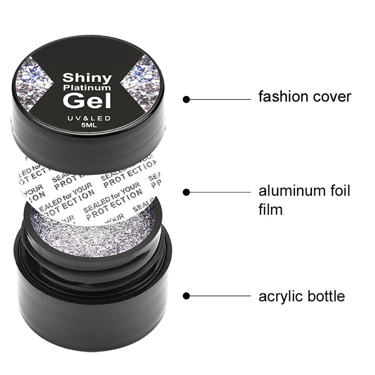 ROSALIND Gel Shiny Platinum Nails Polish(RFA397)
