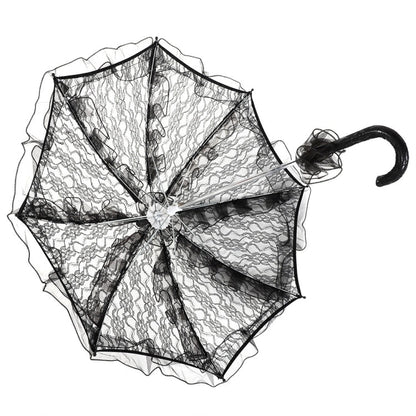 Wedding Parties Bridal Lace Cotton Umbrella Dancing Photography Prop Umbrella(Pink)