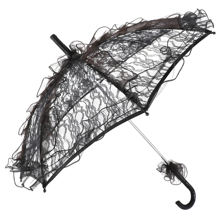 Wedding Parties Bridal Lace Cotton Umbrella Dancing Photography Prop Umbrella(Purple)
