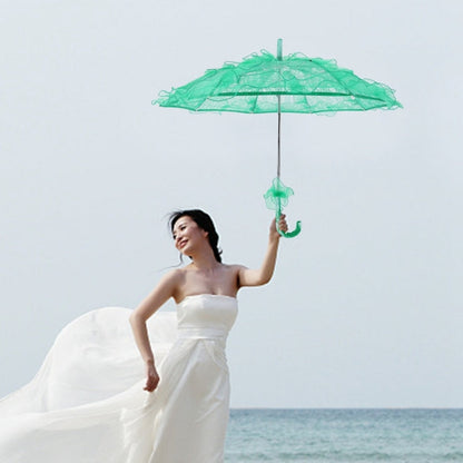 Wedding Parties Bridal Lace Cotton Umbrella Dancing Photography Prop Umbrella(Purple)
