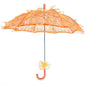 Wedding Parties Bridal Lace Cotton Umbrella Dancing Photography Prop Umbrella(Orange)