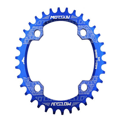 MOTSUV Narrow Wide Chainring MTB  Bicycle 104BCD Tooth Plate Parts(Blue)