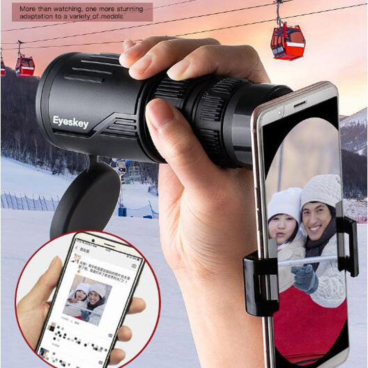 Télescope monoculaire étanche Eyeskey 8-24X42 à zoom, télescope HD à tube unique pour téléphone portable