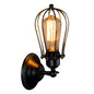 Applique murale LED Rétro en fer forgé avec pamplemousse à double tête, style antique, pour restaurant, couloir, allée, avec ampoule Edison LED 4W (tête unique)